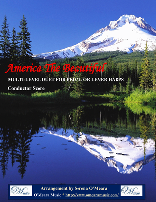 America The Beautiful, Harp Duet - Conductor Score