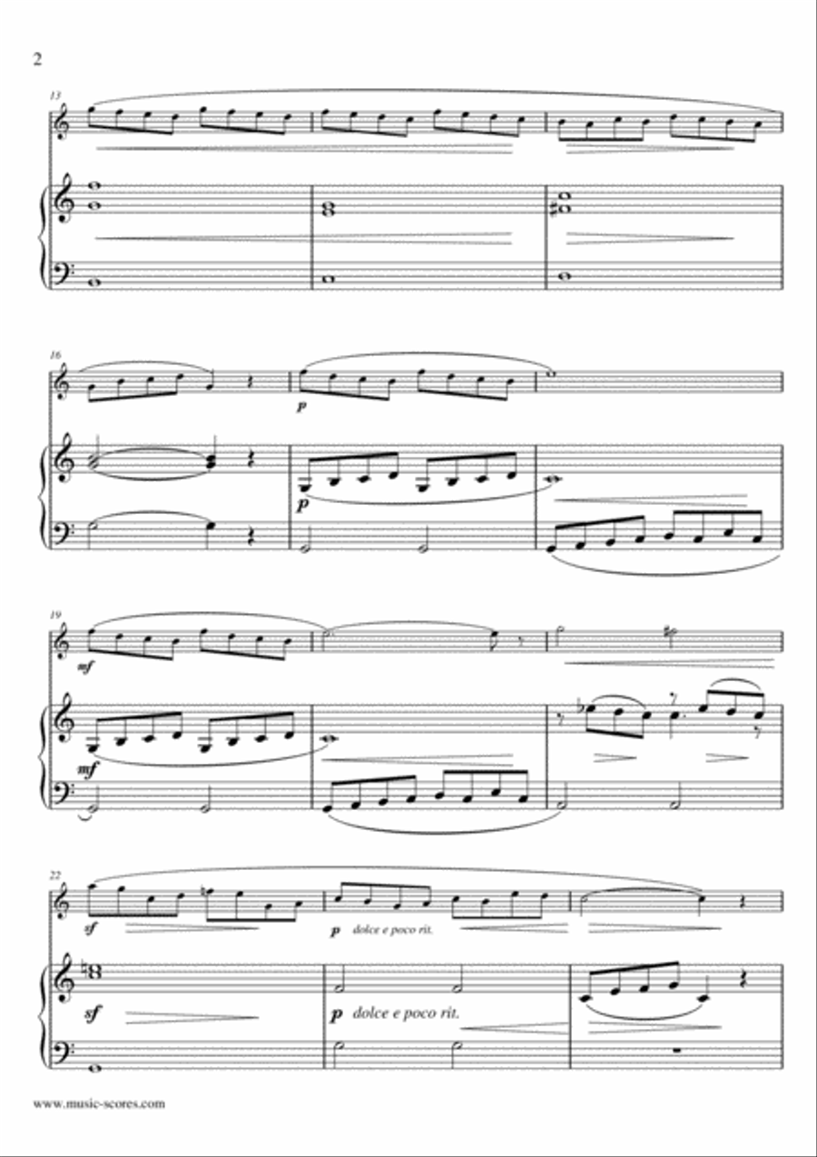 Sincerity - Burgmuller Op.100, No.1 - Oboe and Piano Piano scores gallery preview page 2