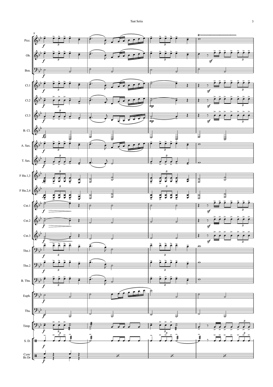 TAAT SETIA TAAT SETIA Concert Band scores gallery preview page 3