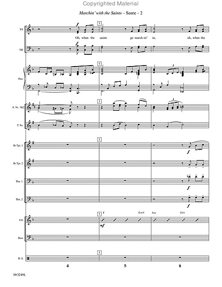 Marchin' with the Saints - Instrumental Ensemble Score and Parts image number null