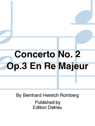 Book cover for Concerto No. 2 Op. 3 en Re maj.