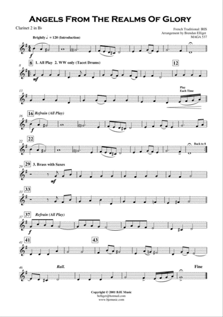 Angels from the Realms of Glory - Concert Band Concert Band scores gallery preview page 5