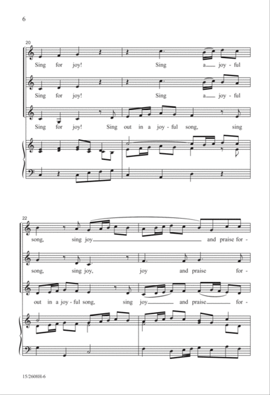 Sing for Joy! SSA scores gallery preview page 6