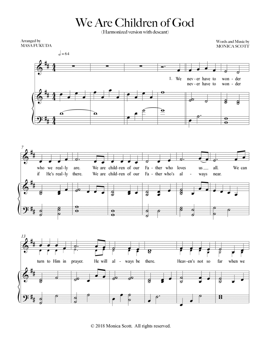 We are Children of God 2-Part scores gallery preview page 1