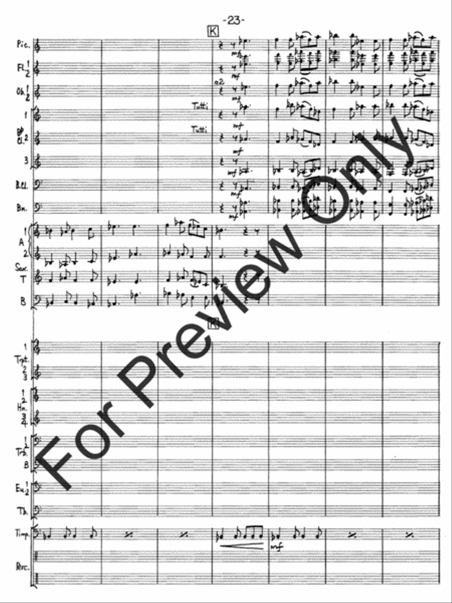 Hallelujah Fantasy Concert Band scores gallery preview page 26