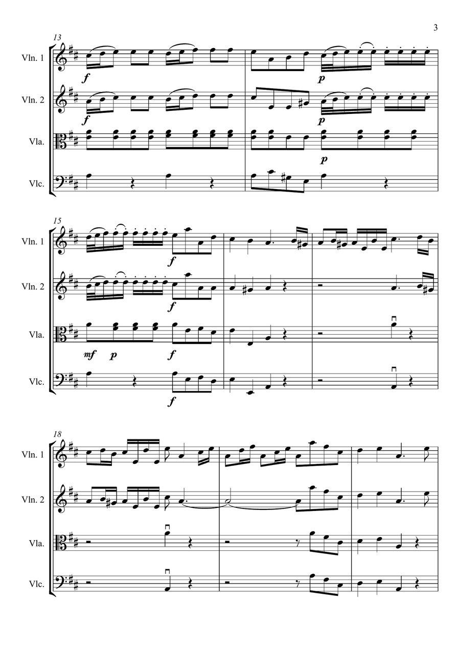 Roman: Drottningholmsmusiken for String Quartet String Quartet scores gallery preview page 5