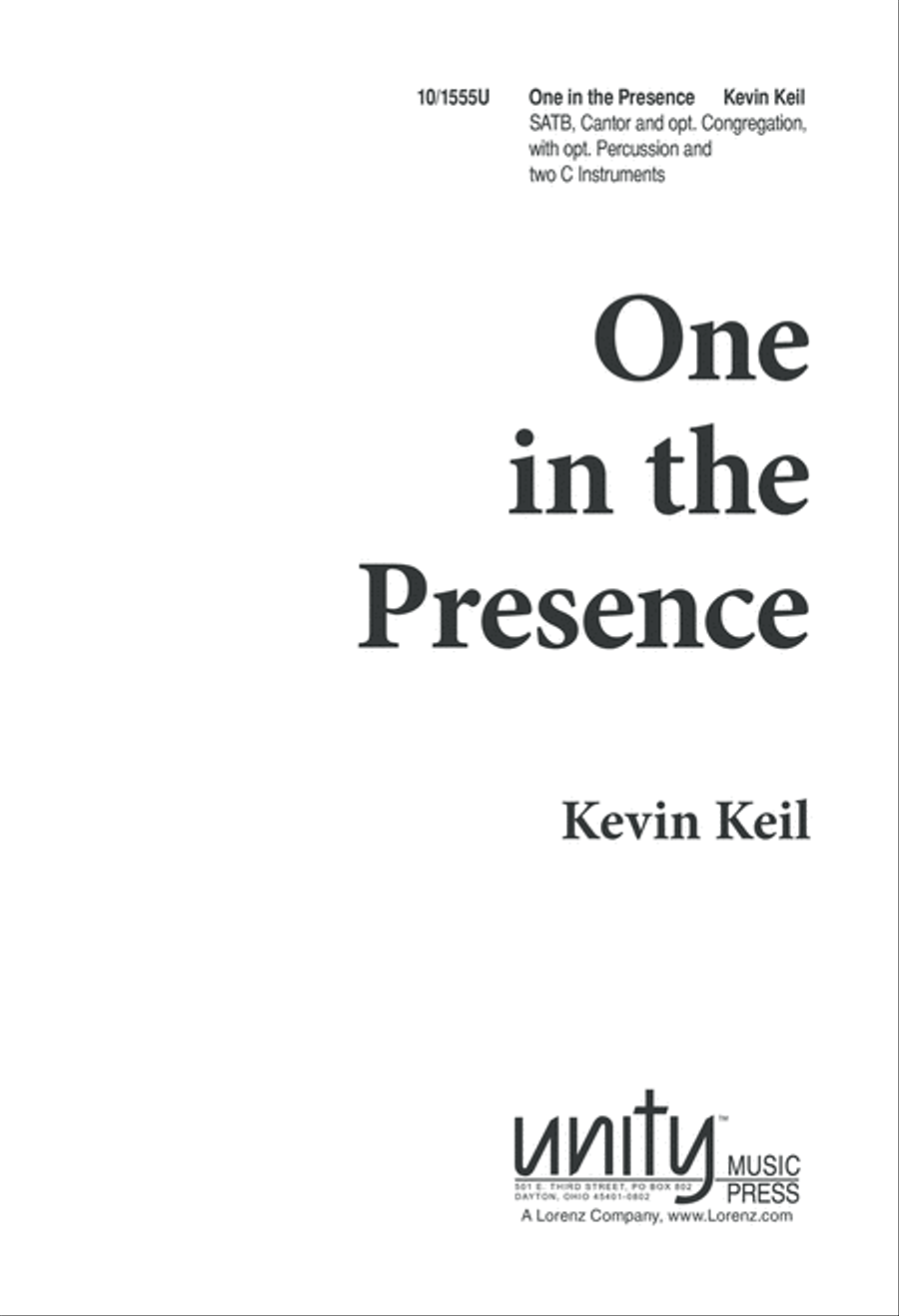 One in the Presence One in the Presence 4-Part scores gallery preview page 1