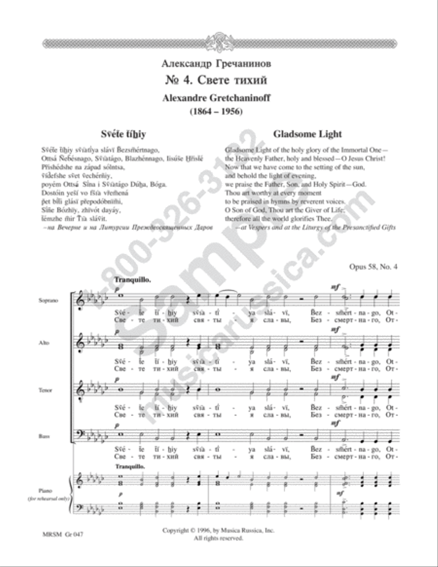Gladsome Light 4-Part scores gallery preview page 2