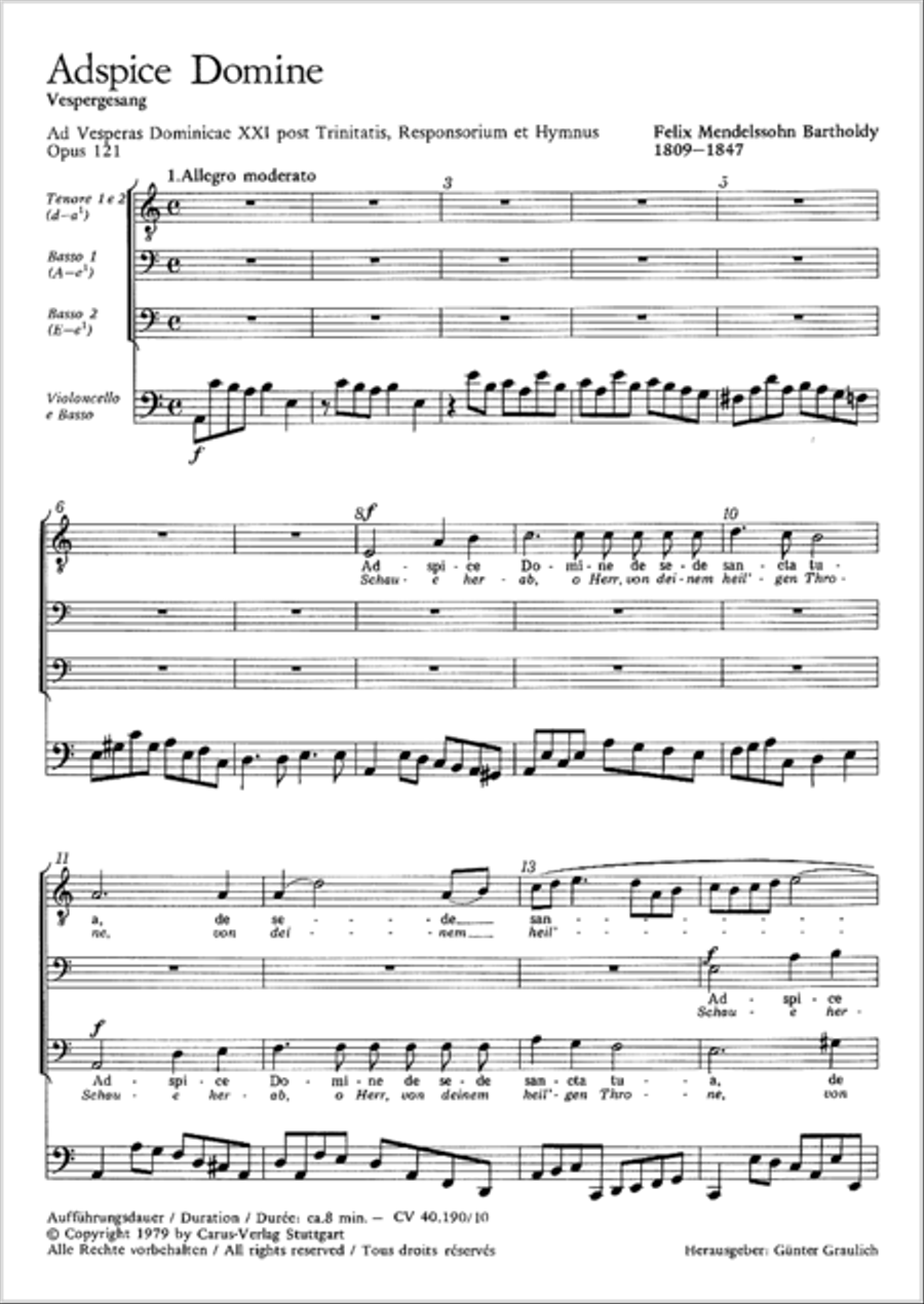 Adspice Domine Adspice Domine TTBB scores gallery preview page 2