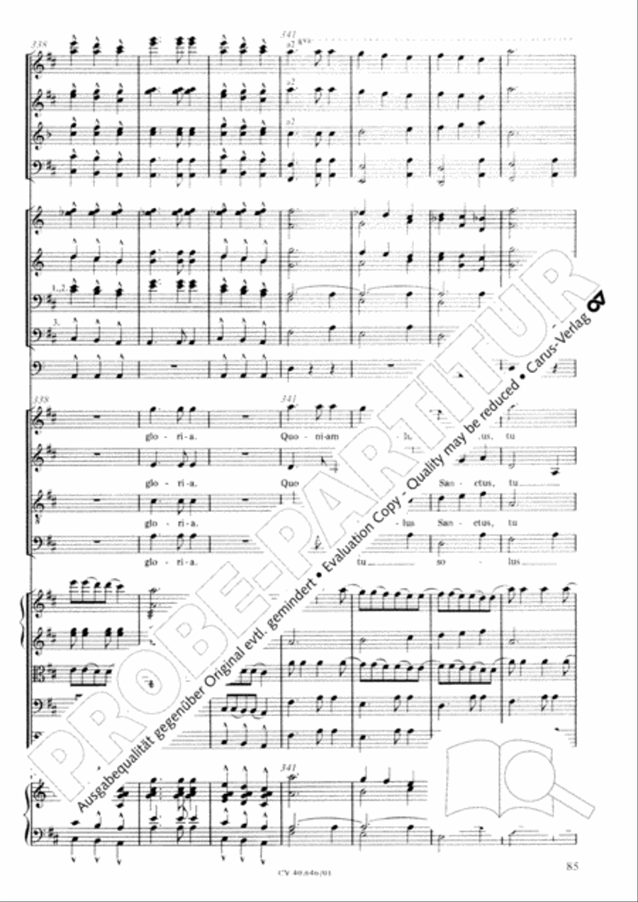 Mass in A Major (2 versions) STB scores gallery preview page 96