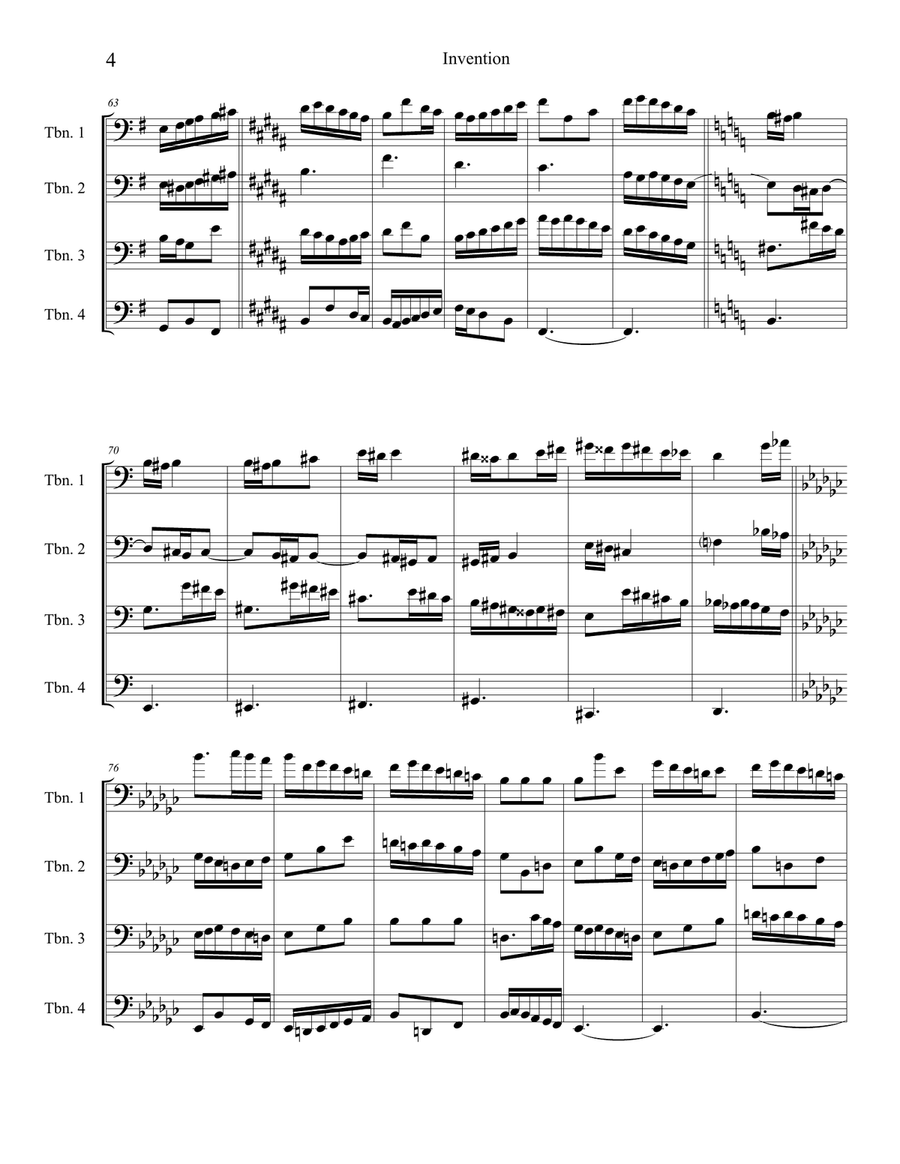 Invention Invention Brass Quartet scores gallery preview page 4