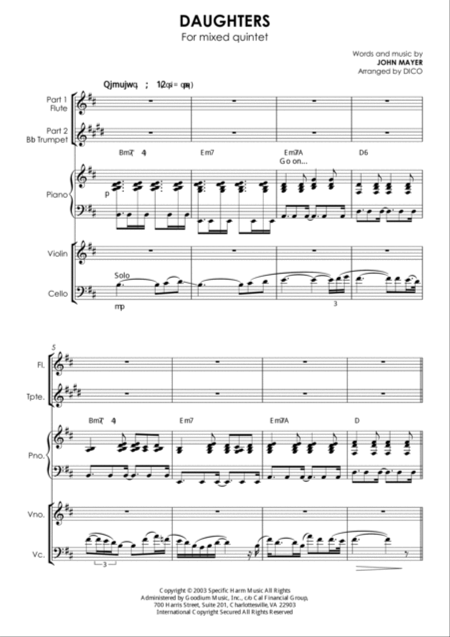 Daughters Small Ensemble scores gallery preview page 2