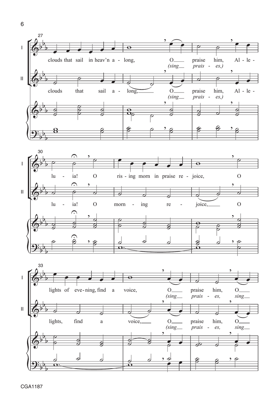 All Creatures of Our God and King Choir scores gallery preview page 6