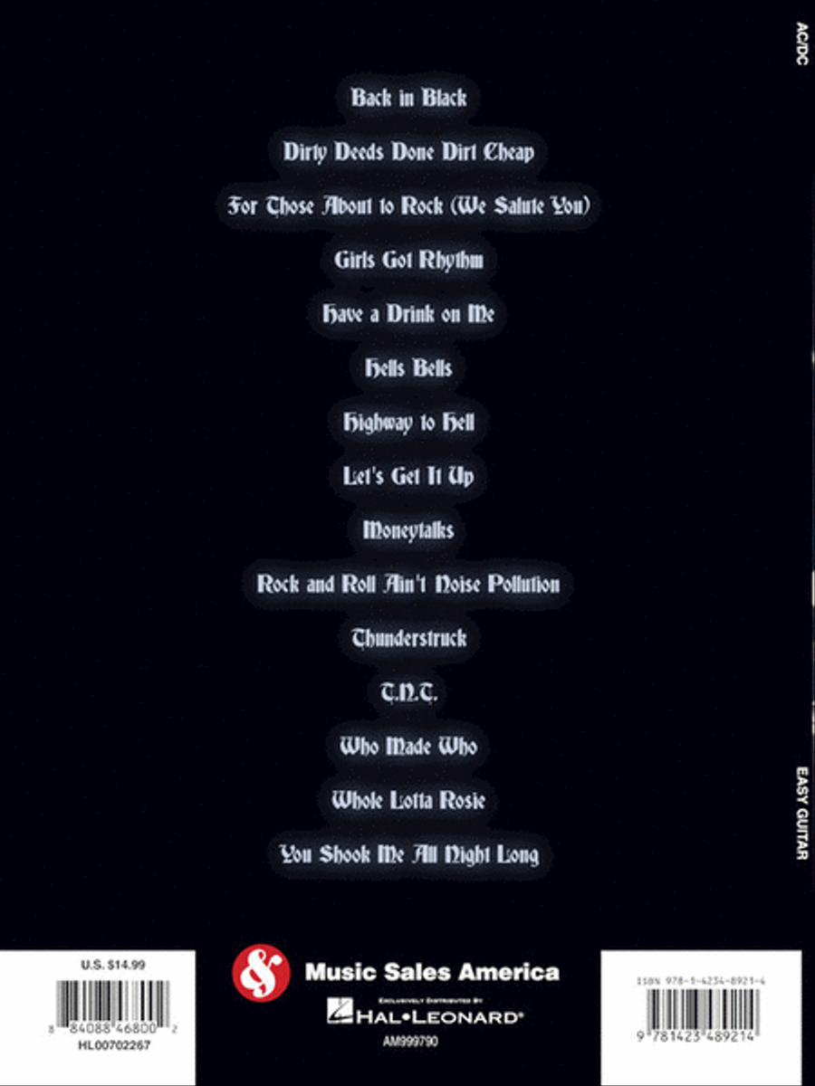 AC/DC Guitar Tablature scores gallery preview page 8