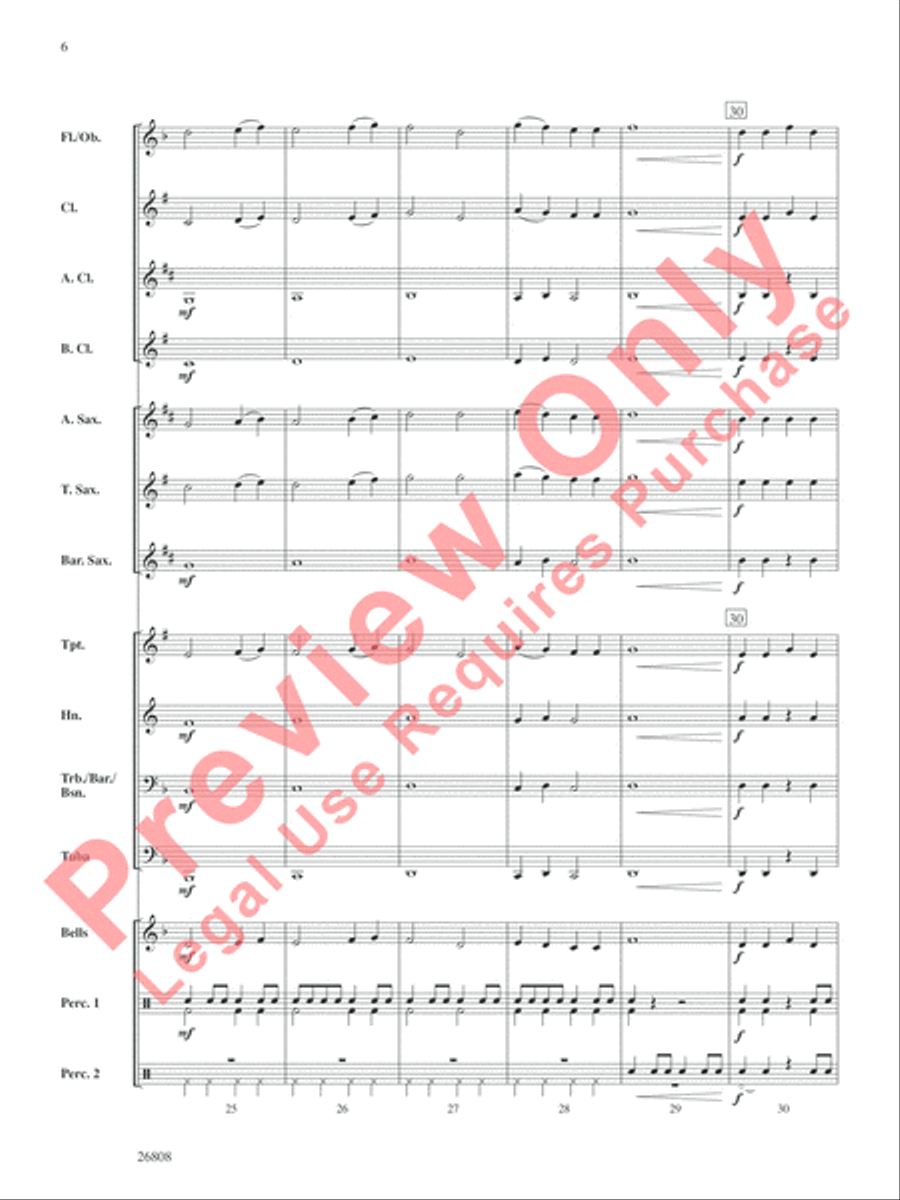 Defender of Time Concert Band scores gallery preview page 7