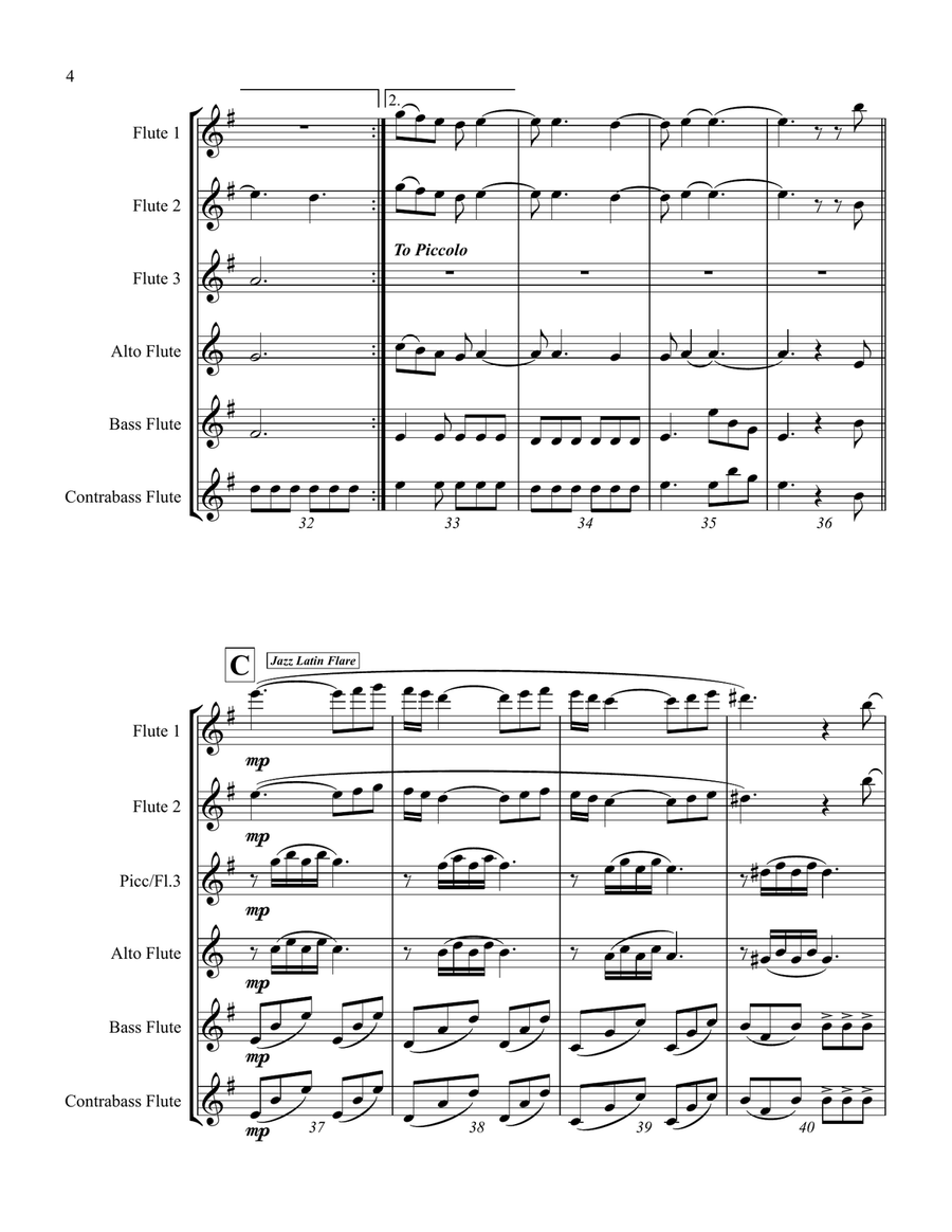 Nights In White Satin Woodwind Ensemble scores gallery preview page 4