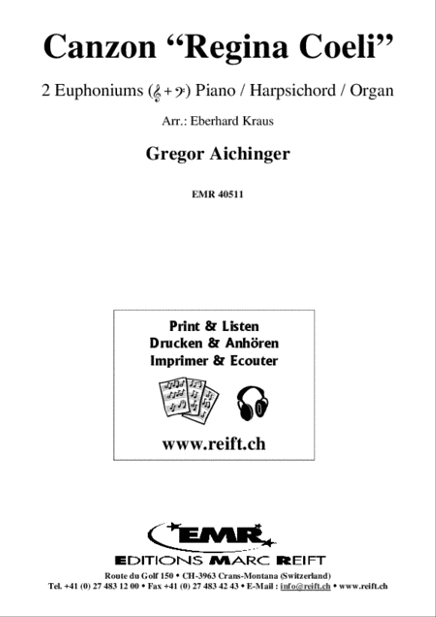 Canzon Regina Coeli Euphonium scores gallery preview page 2