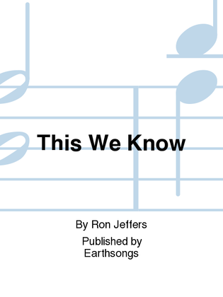 Book cover for this we know (eng/ger/fr/span)