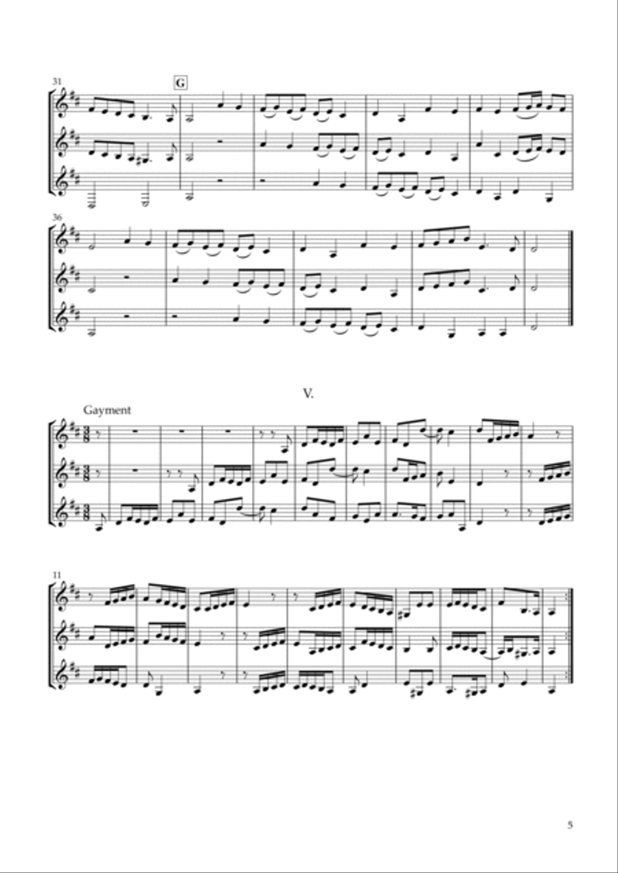 Six Sonatas No.1 for three Clarinets, Op.7-1 Woodwind Ensemble scores gallery preview page 5