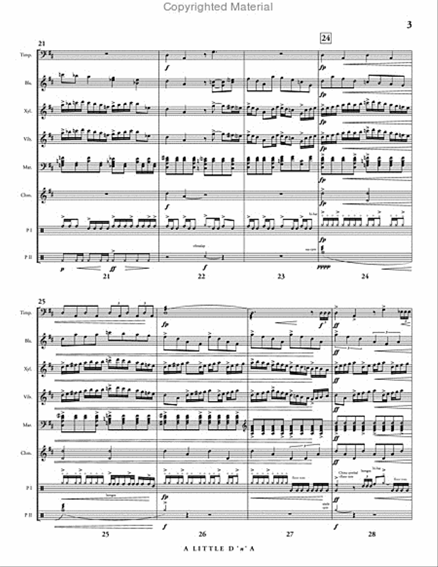 A Little D 'n' A Percussion Ensemble scores gallery preview page 4