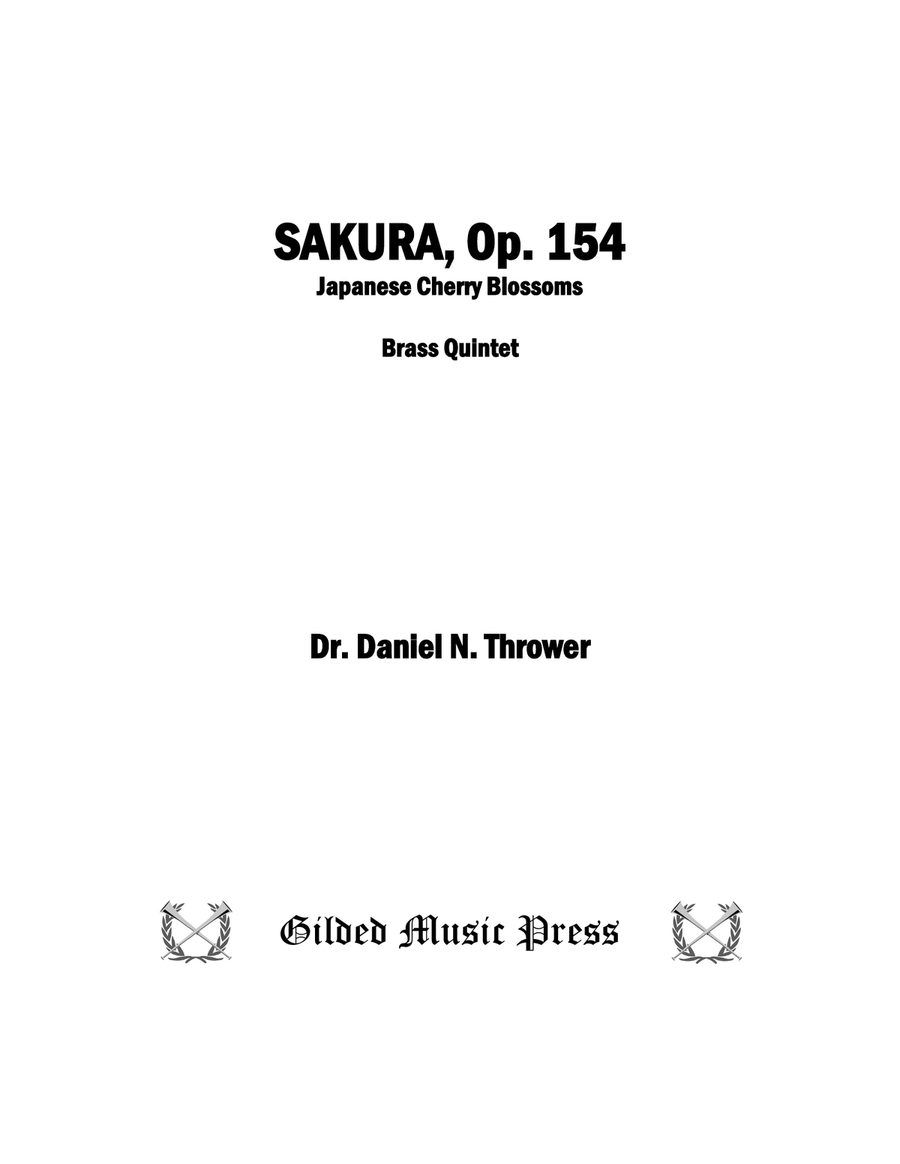 Sakura: Japanese Cherry Blossoms, Op. 154 Brass Quintet scores gallery preview page 3