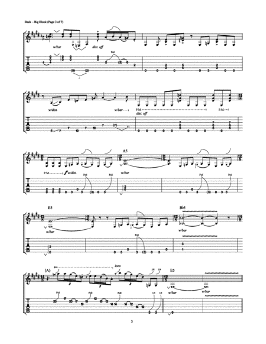 Big Block Electric Guitar scores gallery preview page 3