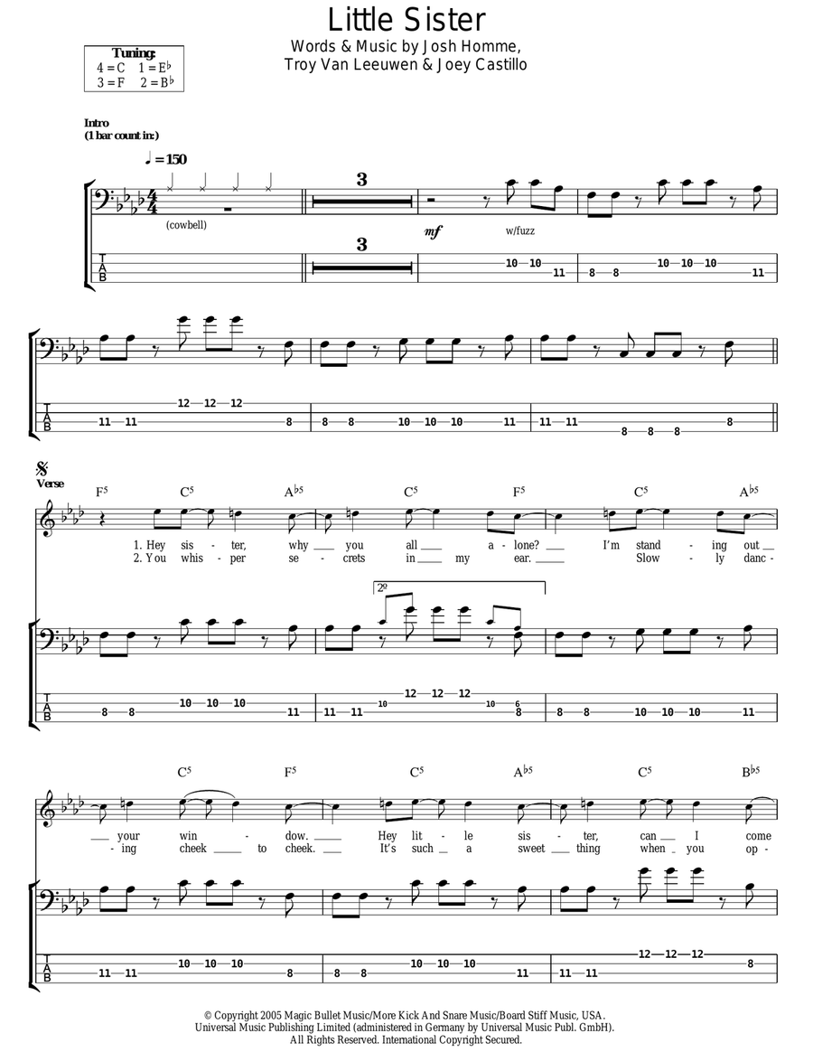 Little Sister Guitar scores gallery preview page 1