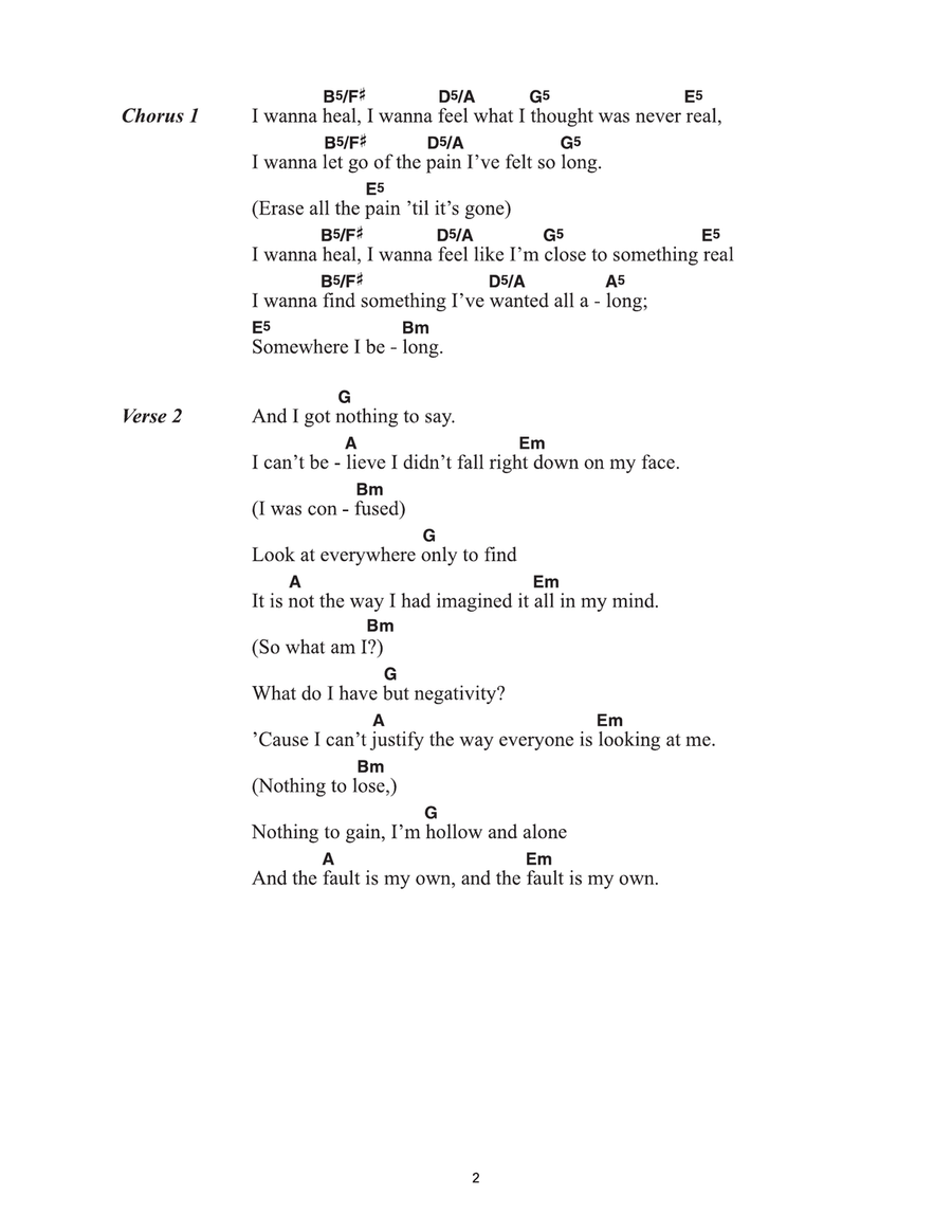 Somewhere I Belong Somewhere I Belong Acoustic Guitar scores gallery preview page 2