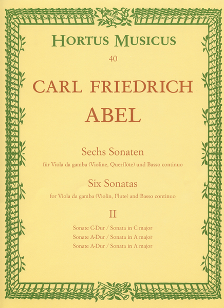 Sechs Sonaten für Viola da gamba (Violine, Flöte) und Basso continuo. Heft 2