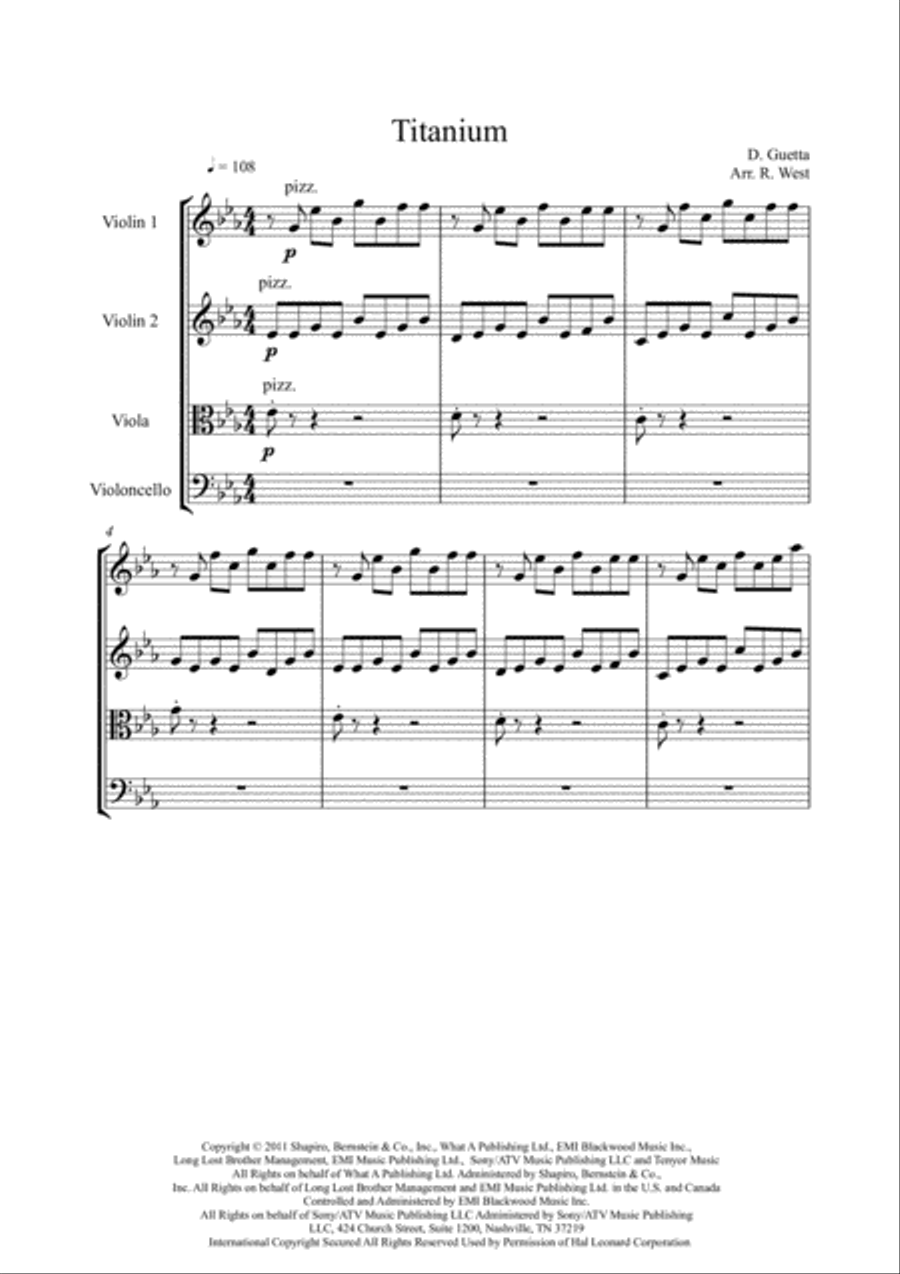 Titanium String Quartet scores gallery preview page 2