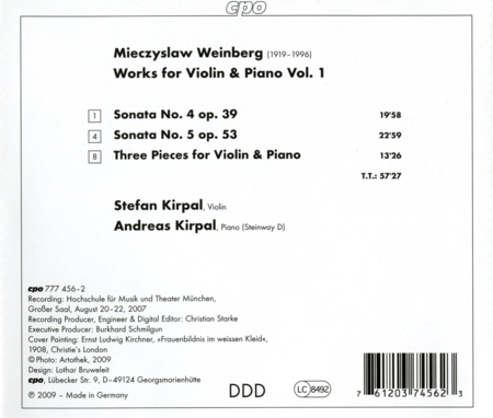 Volume 1: Works for Violin & Piano