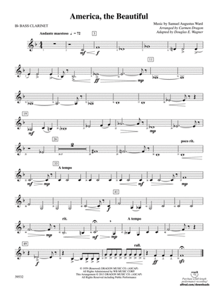 America, the Beautiful: B-flat Bass Clarinet