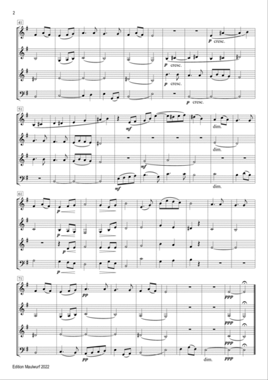 Andantino Brass Quartet scores gallery preview page 2
