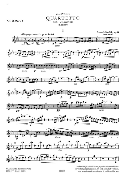 String Quartet Nr. 10 Es-Dur, op. 51