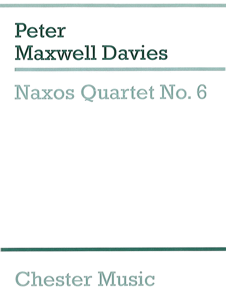 Peter Maxwell Davies: Naxos Quartet No.6 (Score)