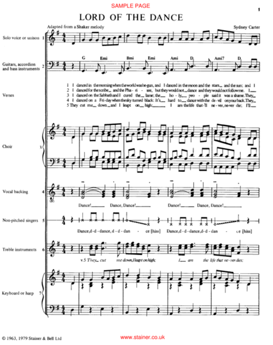 Lord of the Dance. Multi-purpose edition Choir scores gallery preview page 2