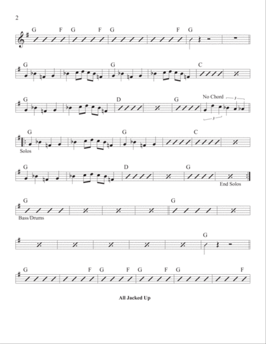 All Jacked Up Piano, Vocal, Guitar scores gallery preview page 2