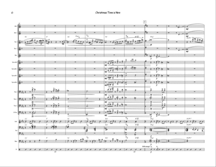 Christmas Time Is Here Jazz Ensemble scores gallery preview page 6