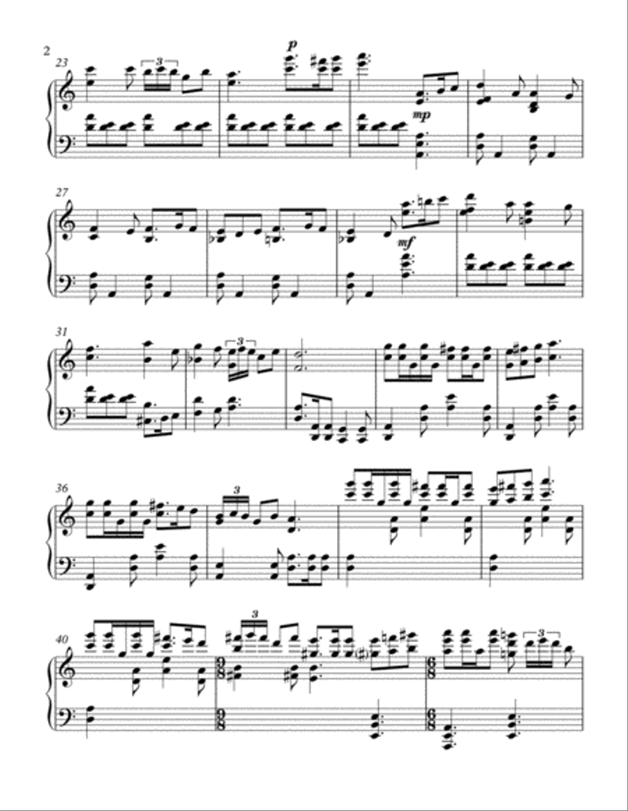 Festive Dance on BESANCON (People Look East) - Piano Solo Piano Solo scores gallery preview page 2