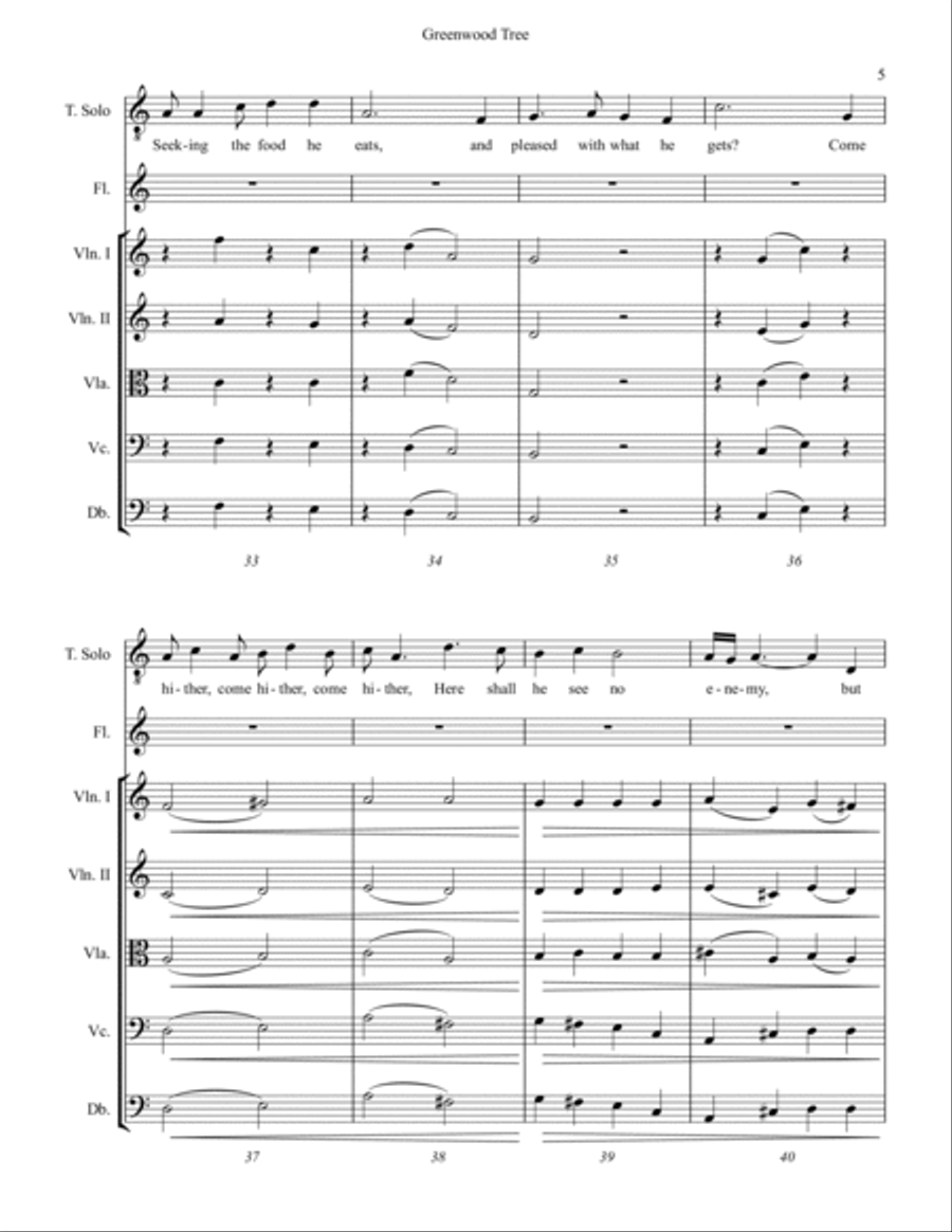 Under The Greenwood Tree Under The Greenwood Tree Small Ensemble scores gallery preview page 5