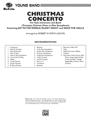 Christmas Concerto (Solo Trumpet, Clarinet, Flute, or Alto Saxophone and Band): Score