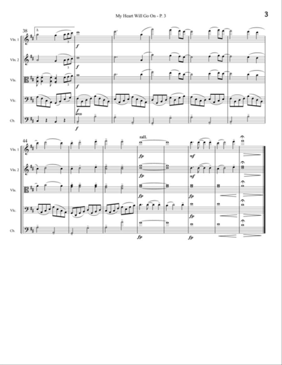My Heart Will Go On (Love Theme from Titanic) String Orchestra scores gallery preview page 4