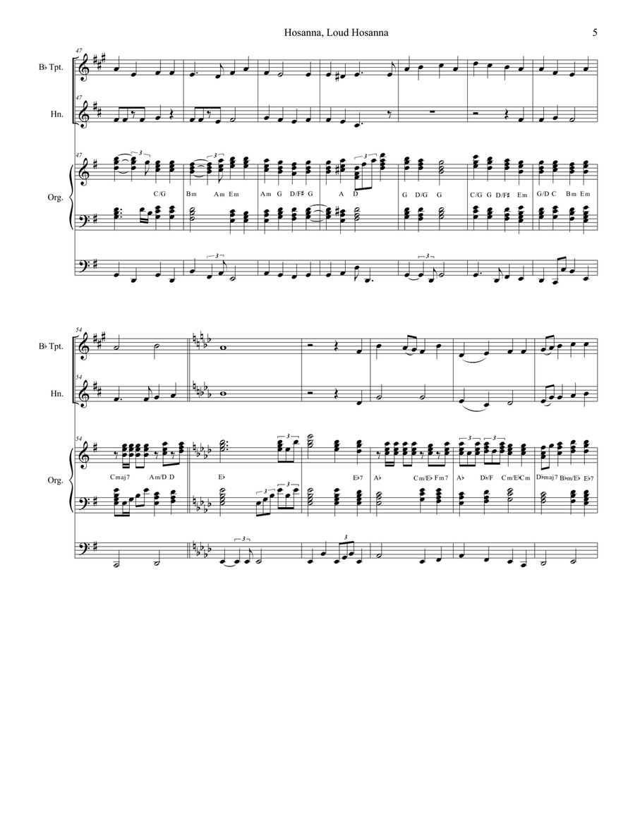 Hosanna, Loud Hosanna (with 