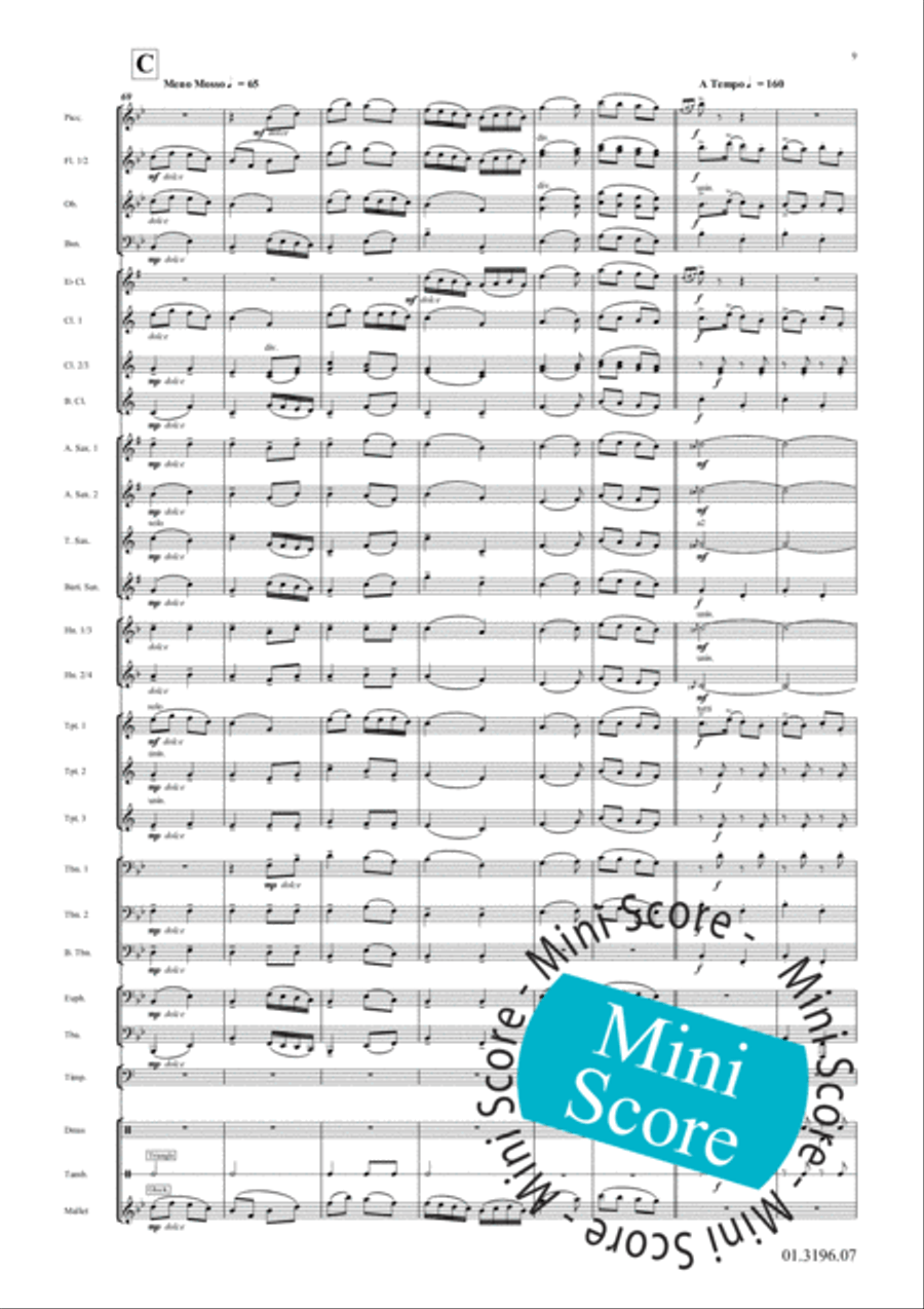 Three Russian Folk Songs Concert Band scores gallery preview page 13