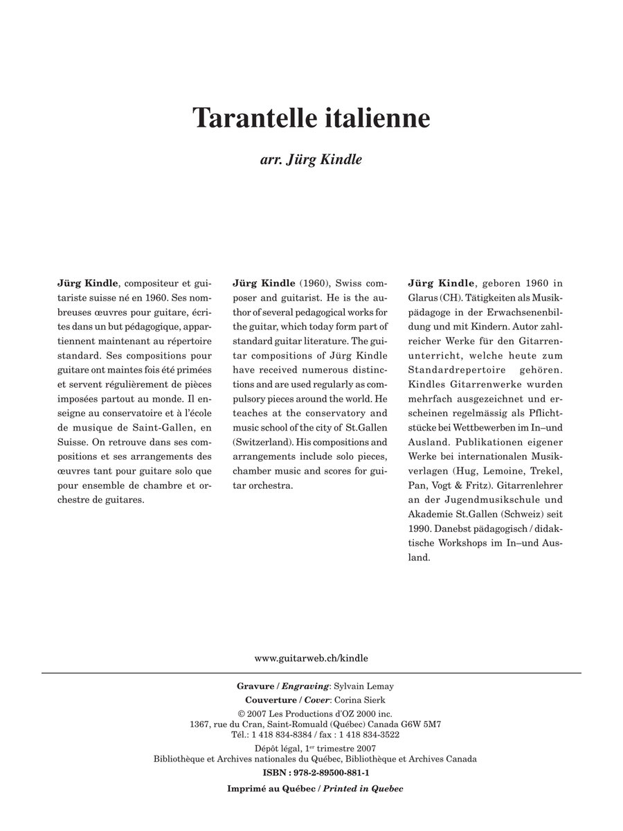 Musique facile pour 4 guitares - Italie (Tarantelle italienne)