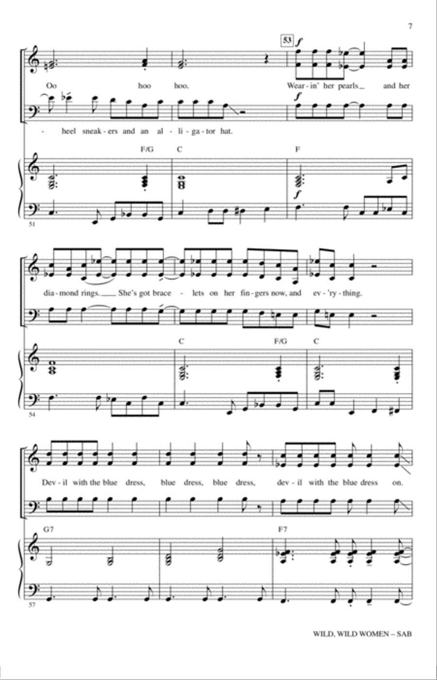 Wild, Wild Women (Medley) 3-Part scores gallery preview page 6