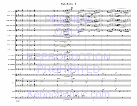 Cruise Control (based on the chord changes to 'On A Slow Boat To China' by Frank Loesser) (Full Score)