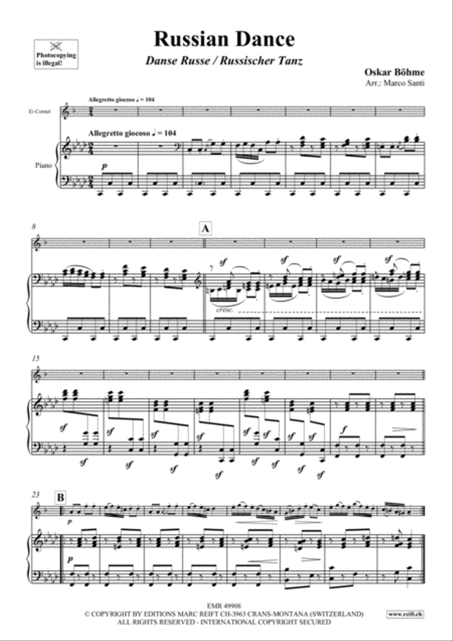 Russian Dance Cornet scores gallery preview page 4