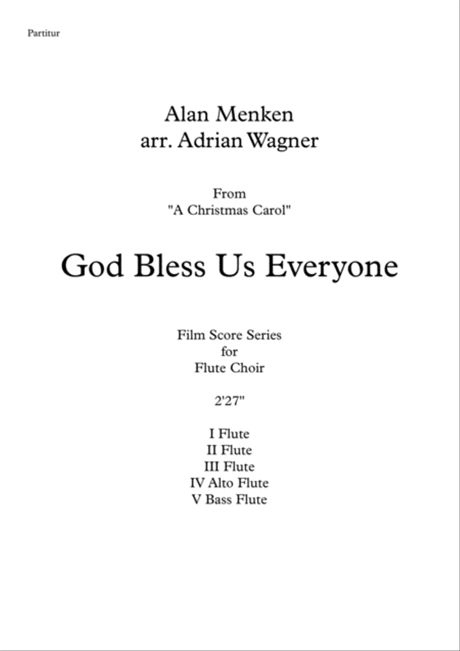 God Bless Us Everyone God Bless Us Everyone Flute Choir scores gallery preview page 2