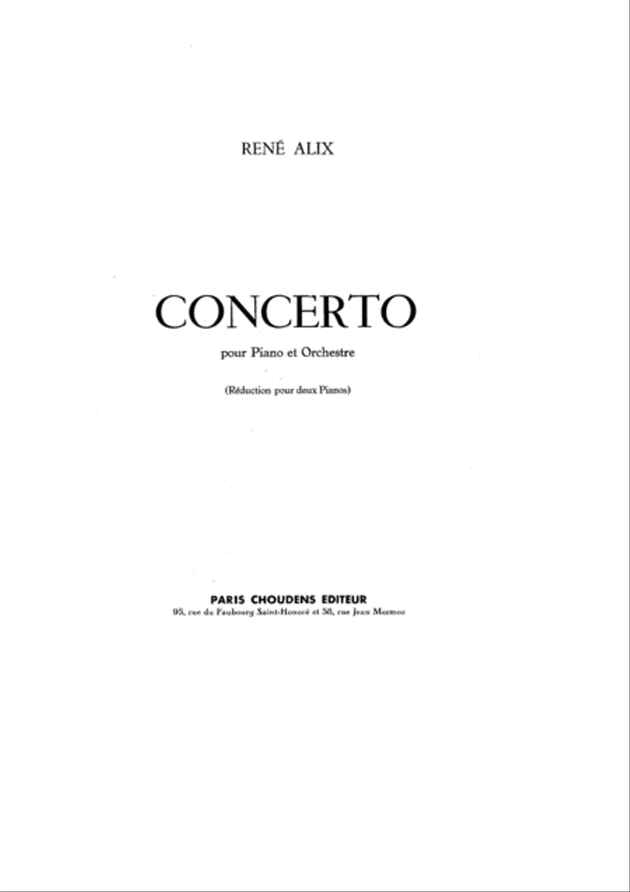 Concerto pour Piano et Orchestre Piano scores gallery preview page 1